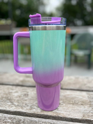 40 Oz Holographic Ombre Glitter Tumblers