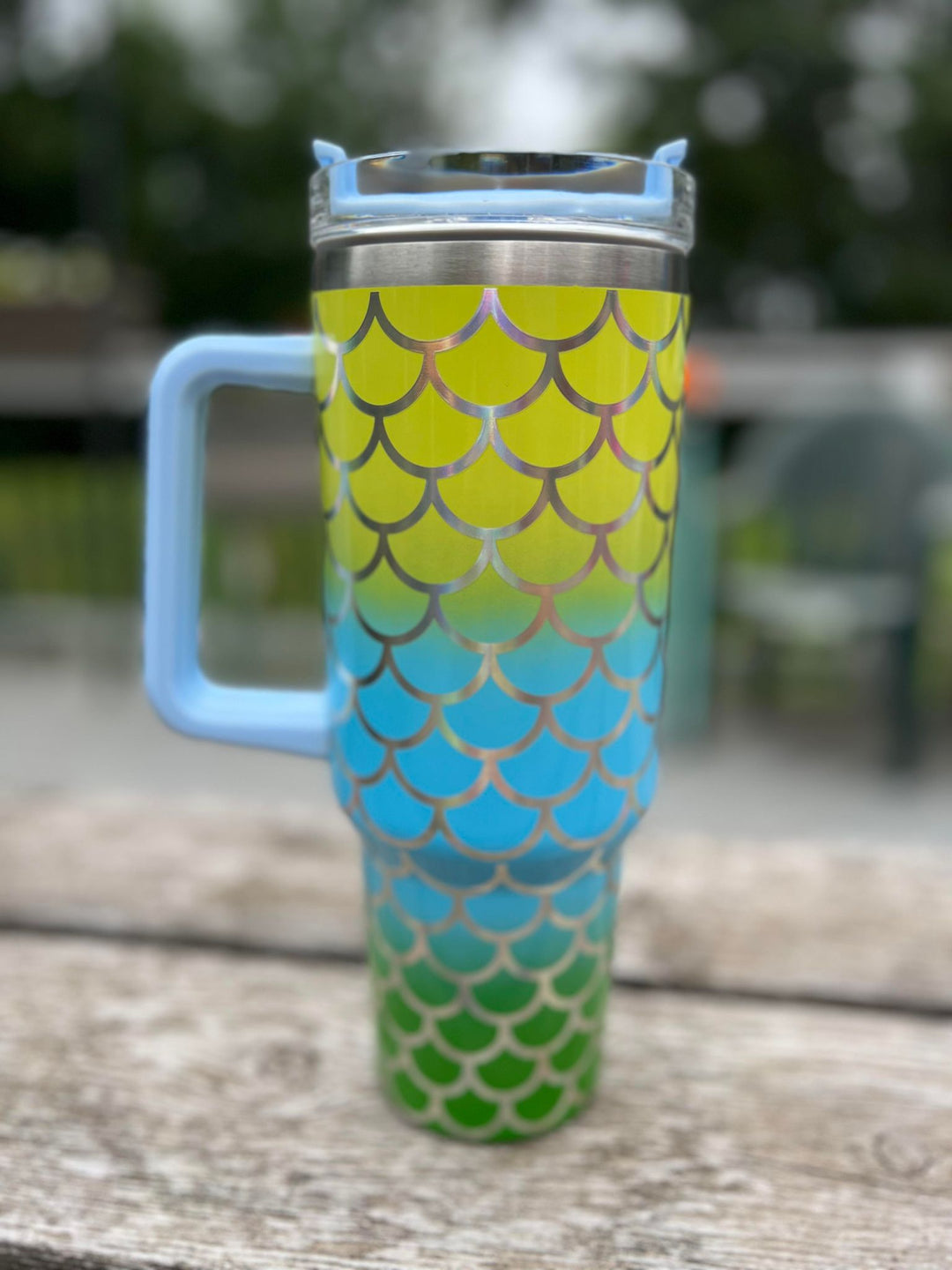 40 Oz Holographic Ombre Mermaid Tumblers