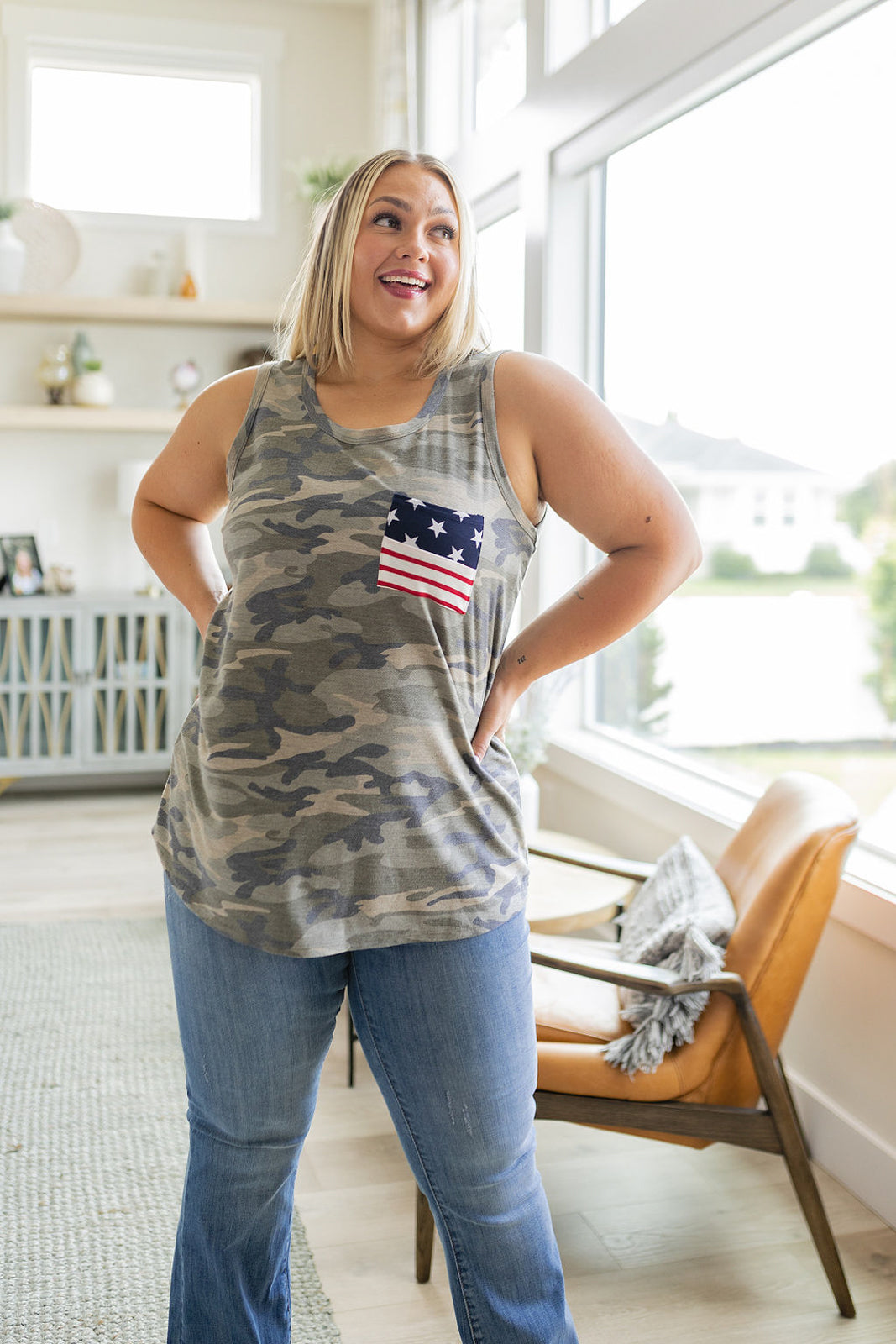 Camouflage Flag Pocket Tank