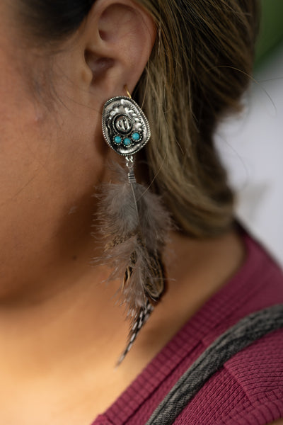 (06-23-23 Friday) Feather Drop Earrings