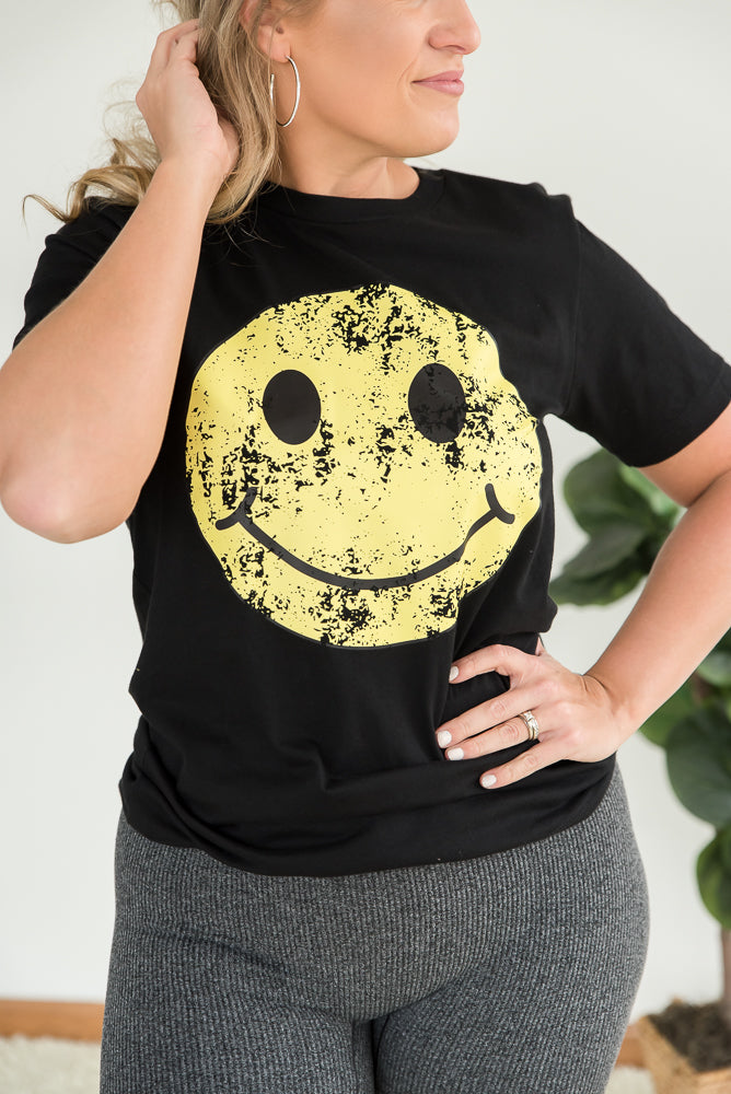 Vintage Smiley Face Graphic Tee