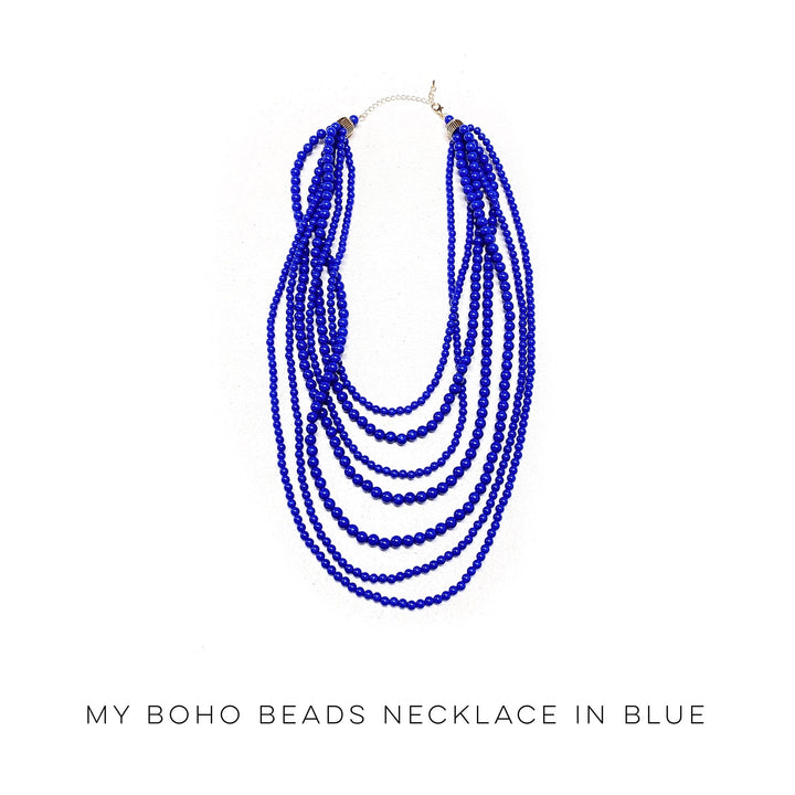 My Boho Beads Necklace in Blue