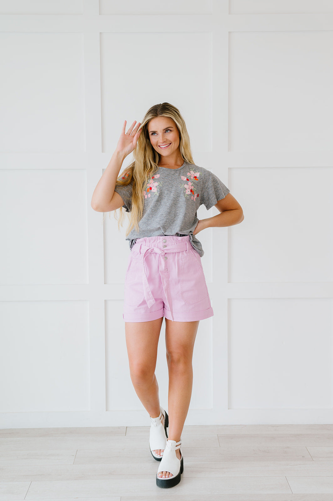 It's All So Simple Paperbag Shorts - Pink