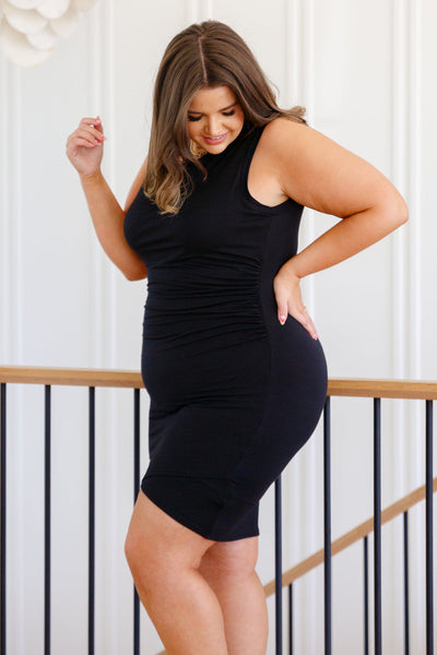 Fully Justified Ruched Wrap Dress