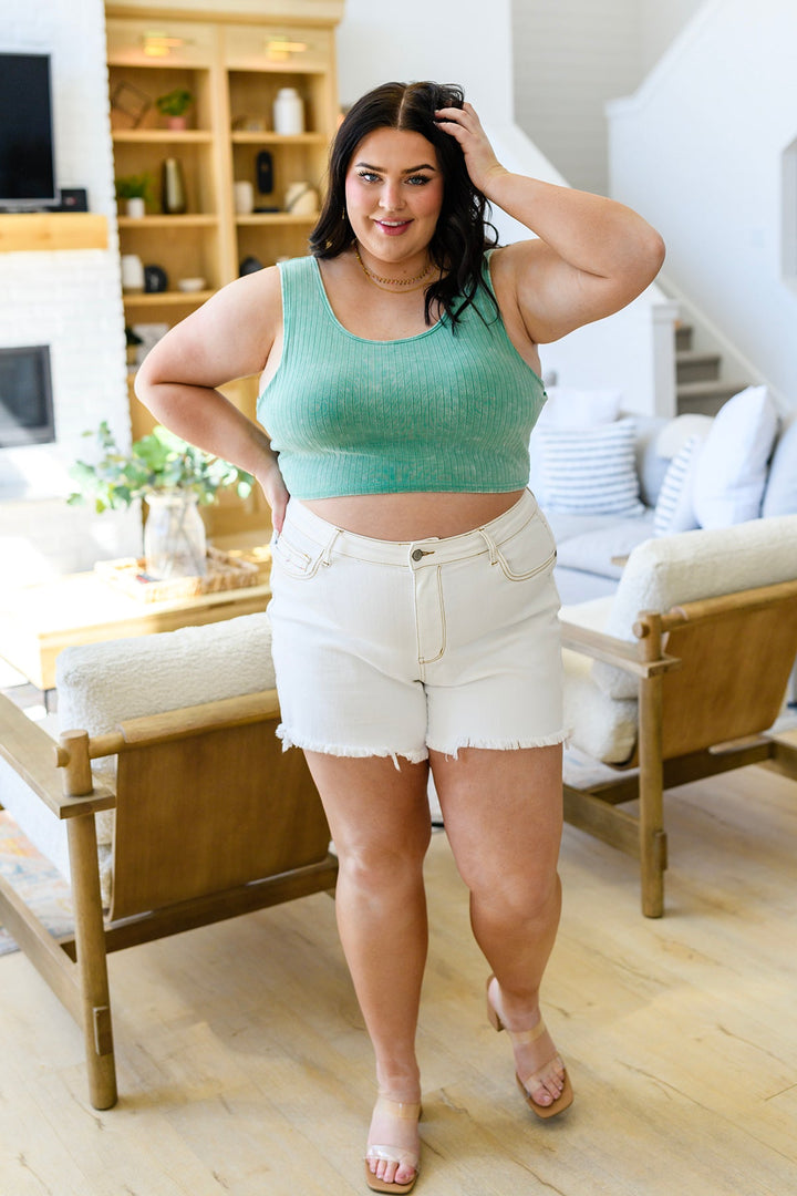 Get On My Level Cropped Cami in Mint