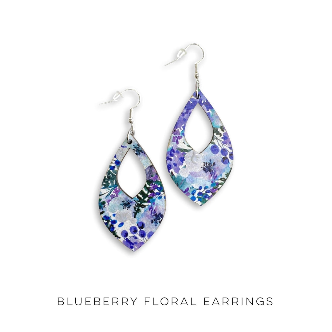 Blueberry Floral Earrings