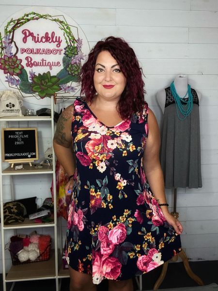 Pretty As a Flower Swing Dress